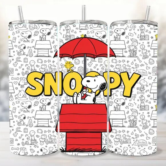 Other - Cute Snoopy 20oz Tumbler, Cartoon Travel Mug, Christmas Gift, Girls Gift